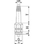 1.25 mm Pitch Thread and 6 mm Thread Length Metric Cable Gland for 3.8 to 4.8 mm Diameter Cable - 2