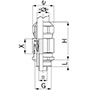 1.5 mm Pitch Thread and 12 mm Thread Length Metric Cable Gland for 24.0 to 33.0 mm Diameter Cable - 2