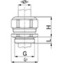 24 mm Wrench Width and 8 mm Thread Length Cable Gland for 8.0 to 15.0 mm Diameter Cable - 2