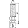 1.5 mm Pitch Thread and 8 mm Thread Length Metric Cable Gland for 17.0 to 24.5 mm Diameter Cable - 2