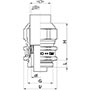 2 mm Pitch Thread and 12 mm Thread Length Metric Cable Gland for 58.0 to 65.0 mm Diameter Cable