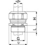 1.5 mm Pitch Thread and 10 mm Thread Length Metric Cable Gland for 3.5 to 5.0 mm Diameter Cable (1100.12.050LF) - 2
