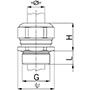 1.25 mm Pitch Thread and 10 mm Thread Length Metric Cable Gland for 3.0 to 5.0 mm Diameter Cable - 2