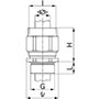 1.5 mm Pitch Thread and 10 mm Thread Length Metric Cable Gland for 110 to 140 mm Diameter Cable