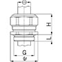 1.5 mm Pitch Thread Metric Cable Gland for 11 mm Thread Length Metric Cable Gland - 2