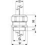 1.5 mm Pitch Thread and 12 mm Thread Length Metric Cable Gland for 2.5 to 4.0 mm Diameter Cable - 2