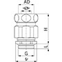 1.5 mm Pitch Thread and 5 mm Thread Length Metric Cable Gland for 4 to 6.5 mm Diameter Cable - 2
