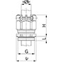 1.5 mm Pitch Thread and 9 mm Thread Length Metric Cable Gland for 32.0 to 37.0 mm Diameter Cable - 2