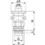 1.5 mm Pitch Thread and 5 mm Thread Length Metric Cable Gland for 6.0 to 10.5 mm Diameter Cable (1801.10.17) - 2