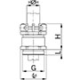 1.5 mm Pitch Thread and 6 mm Thread Length Metric Cable Gland for 15.0 to 17.0 mm Diameter Cable