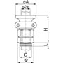 24 mm Wrench Width and 12 mm Thread Length Cable Gland for 9.0 to 11.0 mm Diameter Cable - 2