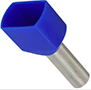 2.50 mm² Wire Size and 10 mm Pin Length Blue Twin Wire Ferrule (13101025)