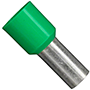 16.00 mm² Wire Size and 12 mm Pin Length Green Insulated Single Wire Ferrule