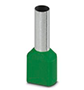 16.00 mm² Wire Size and 16 mm Pin Length Green Twin Wire Ferrule