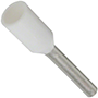 0.50 mm² Wire Size and 10 mm Pin Length White Insulated Single Wire Ferrule (11101050)